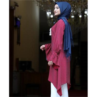 China New design fashion polka dot abaya dress Muslim women dress Middle East female clothing abaya for sale