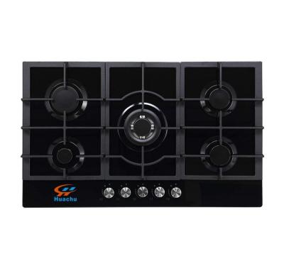 China Elegance Kitchen Appliances Corner 5 Burner Gas Ceramic / Glass Hob With 36 Inch Glass Cooktop for sale