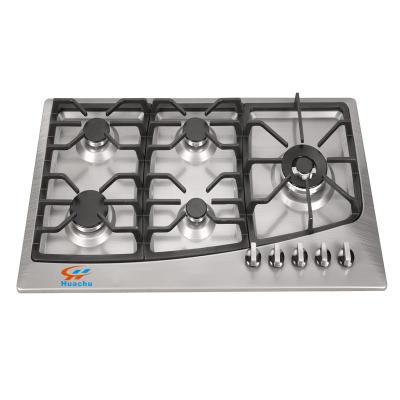 China Large Household Size 36 Inch Stainless Steel Gas Hob 5 Burners With Wok Burner On Upright Gas Cooker for sale