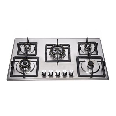 China Household Gas Hob 5 Burner Cooking Appliances Kitchen Gas Stove Tabletop Gas Cooker for sale