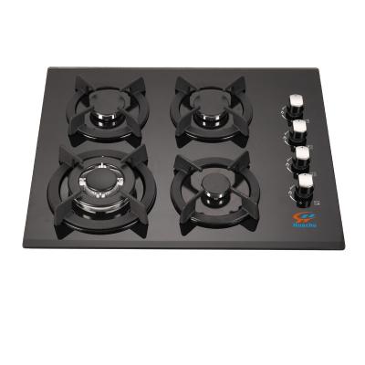 China Household factory direct sale low price side control gas stove 60cm tempered glass with 4 burner for sale