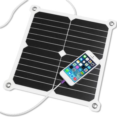 China Fast Flexible Soft Charging Support 15W Sunpower USB DC Solar Panel Charger with Light Weight for Mobile Phone Tables and Power Banks for sale