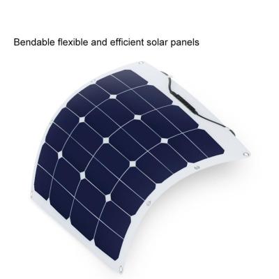 China New Promotion Flexible Solar Panel All 50W Sunpower Black Monocrystalline Cell Flexible Solar Panel JT HL-ETFE50With for sale