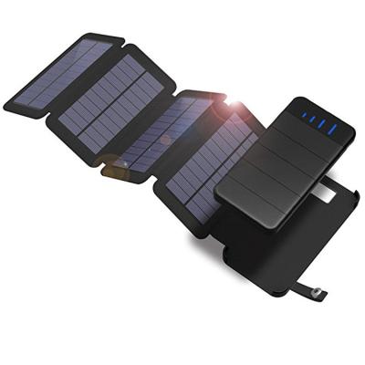 China Famous Solar Power Bank Foldable Mobile Phone Fast Charging Support Design 15000mAh 6w Removeable and Separable Charger for sale