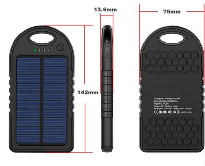 China Support Factory Fast Charging Best Price 8000mAh Battery Solar Power Bank Mobile Phone Charger for sale