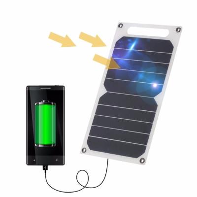 China Support 5v 1000ma 5w Fast Folding Charging Portable USB Dual Output Solar Panel Kit Mobile Phone Solar Charger for sale