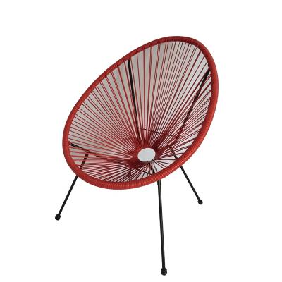 China Popular Cheapest Relaxed Outdoor Durable Stable Rattan Acapulco Egg Woven Chair for sale