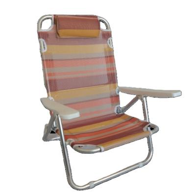 China Popular Web Design Easy Folding Teslin Outdoor Luxury 3 In 1 Flat Aluminum Webbed Beach Chair for sale