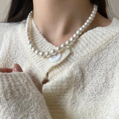 China Romantic 925 Sterling Silver Pearl Necklace Chain For Women for sale