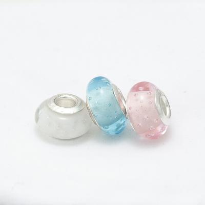 China Crystal High Quality 925 Silver Murano Glass Beads For DIY Bracelets Air Bladder Charm Beads for sale