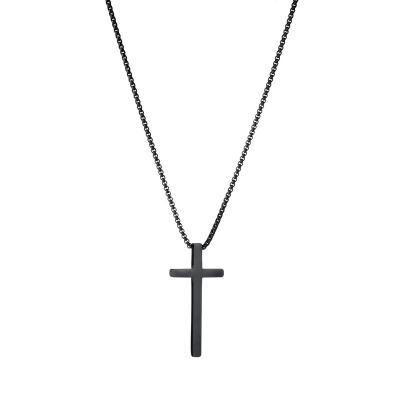 China FASHIONABLE 2 Color 316 Stainless Steel Amazon Stainless Steel Men Women Cross Pendant Necklace for sale