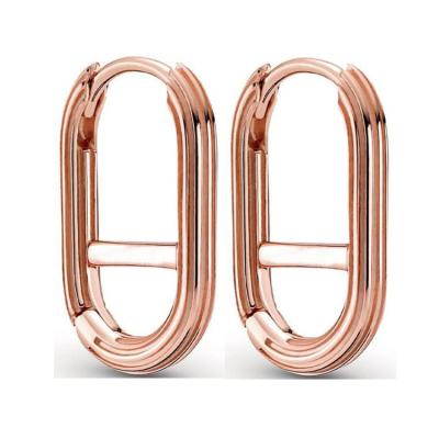 China Women's Fashion Paper Clip Earrings Dangle High Quality Rose Gold Hoop Earring Romantic Wholesale DIY Dangle Earring for sale