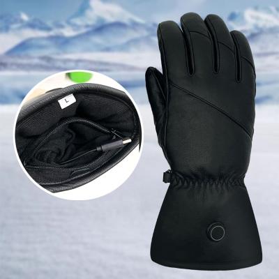 China Rechargeable Enthusiast Motorcycle Ski Snow Gloves Battery Warm Enthusiast Waterproof Enthusiast Gloves For Men Women Winter Cotton Waterproof Gloves for sale