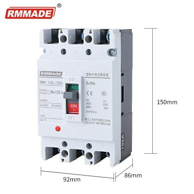 China MCCB RMM1 CDM1 CM-1 NM1-100/3300 Molded Case Circuit Breaker Air Switch Overload Protector OEM ODM RMM1 for sale