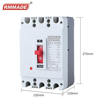 China air main switch DZ20Y-100/3300 100A 3P molded case circuit breaker air switch overload protector OEM ODM RMM1 for sale