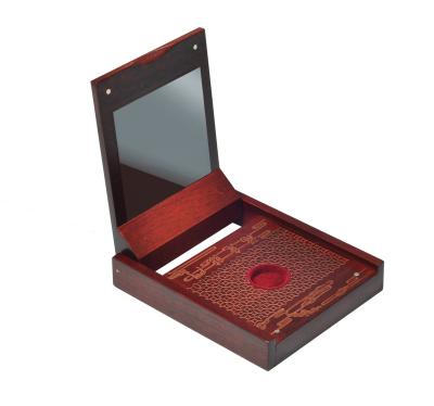 China Custom luxury wooden collectable wooden coin display boxcoin packaging boxwith mirror mirror for sale