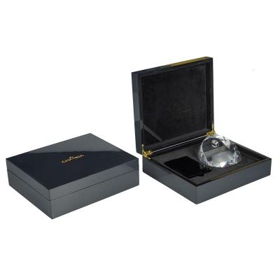 China Handmade Brand New Black Luxury Design Holiday Commemoration Travel Jewelry Display Gift Boxes for sale