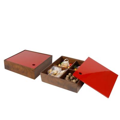 China Professional Wholesale Exquisite Handmade Clamshell Tea Gift Packaging Wooden Box for sale