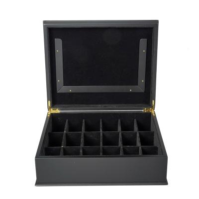 China Recyclable Most Popular China Black Products Rectangle Wooden Jewelry Box Luxury Handmade Small Wooden Boxes Wholesale for sale