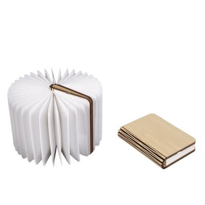 China Modern Creative Magnetic Wooden Folding Night Reading Book Shaped Light Custom Portable Led Book Lamp for sale