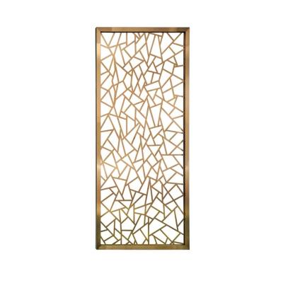 China New Design Classic/Postmodern Mature Free Laser Cut Partition Metal Screen Restaurant Wall Panel Stainless Steel Marble Screen for sale