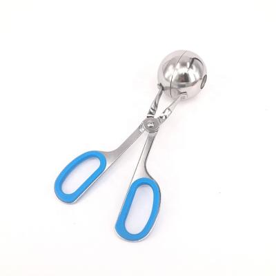 China Viable Scissors Meatball Maker Stainless Steel Non Stick Simple DIY Meatball Spoon Scoop Cup Tongs Fish Balls Meatball Clip for sale