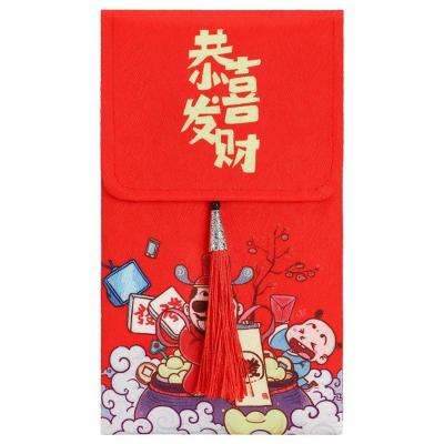 China Wholesale Custom Recyclable Chinese New Year Cash Wedding Gift Tissue Red Vintage Envelope for sale