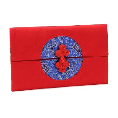 China Custom Wholesale Recyclable Cash Red Chinese Vintage New Year Logo Silk Gift Wrap for sale