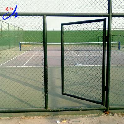 China Easily Assembled Yellow Antique Security Prison Chain Link Fence Gates For Protection for sale