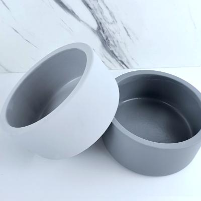 China Home Decoration Pouring Containers Candles Holders Candle Jar Candle Jar Matte Concrete 3 Wick Jar Container Bowl for Candle Making for sale