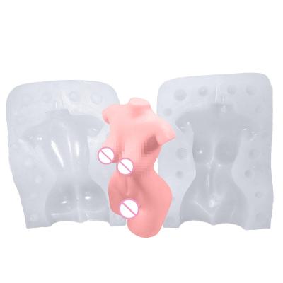 China Molde Velas Viable Custom Body Candle Form Holder Silicone Mold Hand Silicon Molds For Candle Making Candle Mold for sale