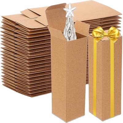 China Recycled Materials Rectangular Brown Small Paperboard Cardboard Gift Box for Shipping Packaging Gift Wrapping Party Favors for sale