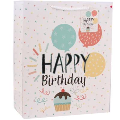 China Recyclable Balloons print paper gift bag happy birthday kids gift paper bag for sale