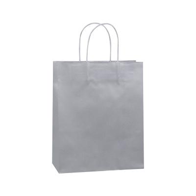 China Recycled Materials Custom white kraft paper gift bags with logo custom paper bag packaging for sale