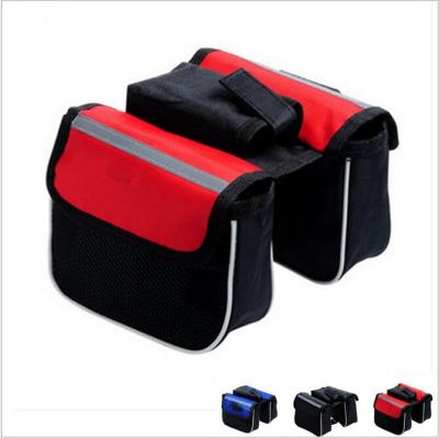 China bicycle bag double bicycle bag cycling bicycle frame pannier bike front tube bag for sale