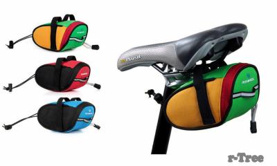 China Outdoor Cycling Mountain Bike Bicycle Saddle Bag Back Seat Tail Pouch Package Black/Green for sale