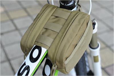 China Outdoor Cycling Mountain Bike Bicycle Saddle Bag Back Seat Tail Pouch Package khaki for sale