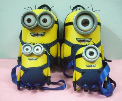 China IN STOCK children kids Minion cartoon design school backpack bag kids travel backpack for sale