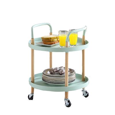 China KOREAN Multi Function 3-Tier Storage Utility Rolling Cart With Lockable Baskets Wheels For Home Kitchen for sale