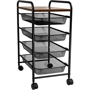 China Modern Amazon Ebay Wholesale 4 Tier Rolling Universal Cart, Metal Storage Organizer with Casters, Universal Mobile Cart for Home for sale