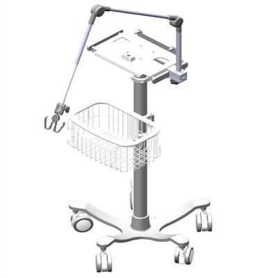 China Chinese Aluminum Medical Hospital Furniture Computer Oxygen Cylinder Cart Trolley for Hamilton Breathing Device for sale