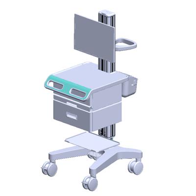 China Chinese New Arrivals Europe Hospital Rolling Rack Instrument Mobile Computer Trolley Medical Trolley for sale