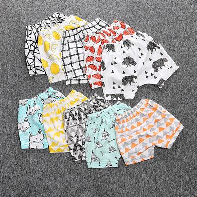 China Wholesale Cotton cartoon printing children's clothing boutique casual fresh summer loose pants kids wear baby boy underpants for sale