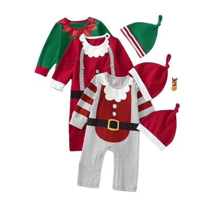 China Polyester Clothes Unisex Infant Toddlers Baby One-Piece Romper/Europe USA Cotton Foreign Trade Hot Christmas Styles for sale