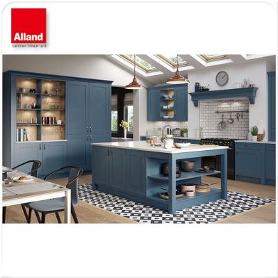 China RTA Modern Dark Blue Lacquer Finish Shaker Style Custom Sideboard for sale