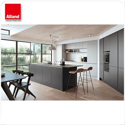 China Modern Apartment Project Satin Lacquer Finish With Island Sideboards / Joinery / Cupboards for sale