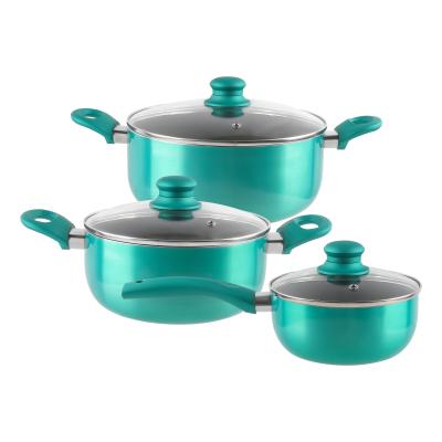 China Sustainable use pentola home kitchen multi purpose cooking camping pot kitchen pans cookware set for sale