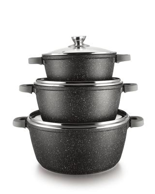 China Sustainable Multifunction And Eco - Friendly Induction Bottom Die Cast Granite Pot for sale