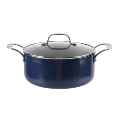 China Various Sizes Sustainable Non Stick Casserole Pot Aluminum Material Cooking Pot For Fast Even Heat for sale