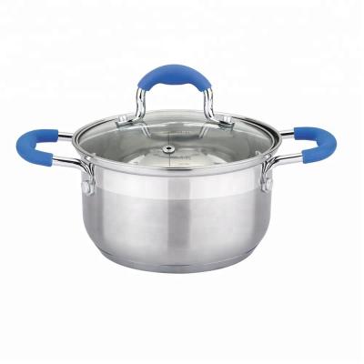 China Durable Heat Resistant Handle Casseruola Keep Casserole Hot Pot Nonstick Stainless Steel Cookware for sale